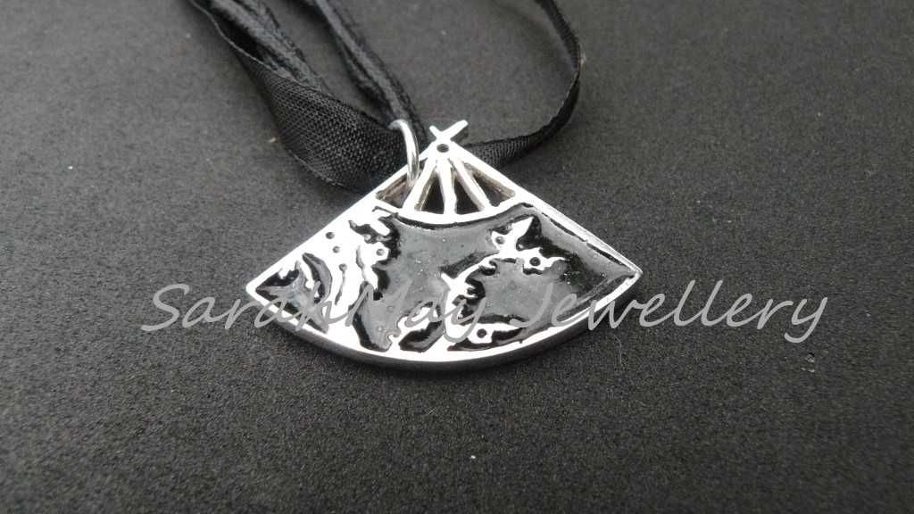 Silver Fan Pendant